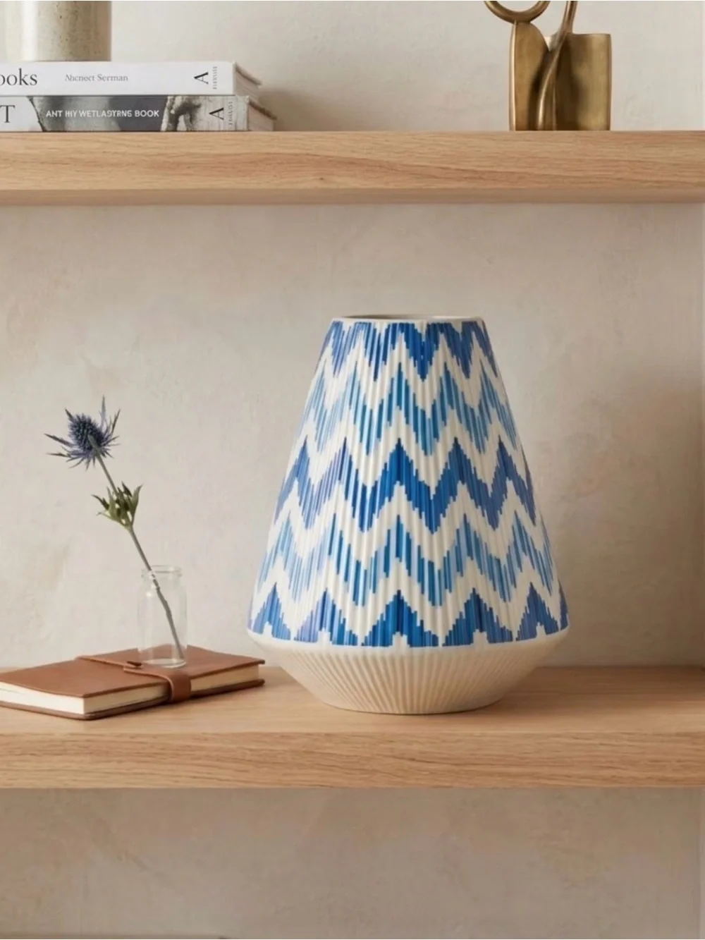 Ceramic Chevron Vase